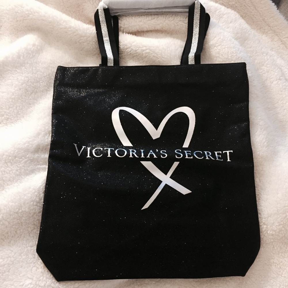Victoria's Secret black Shiny Tote - New
